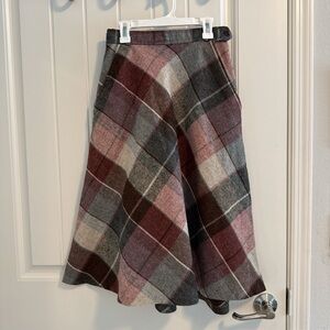 Vintage Jr. Things Women’s Burgundy Plaid Skirt
